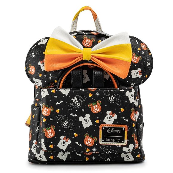Loungefly Disney Spooky Mice Mini Backpack with Candy Corn Headband! - Picture 4 of 11